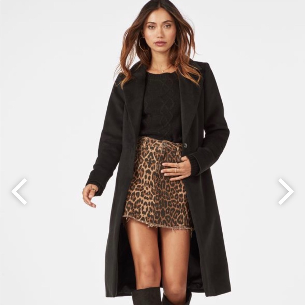 JustFab belted wool long coat